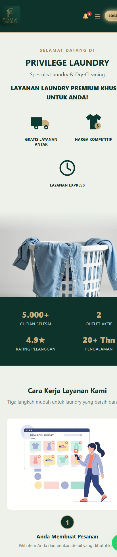 Aplikasi Privilege Laundry